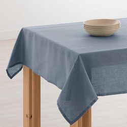 Belum - Nappe anti-taches en lin 100% Denim bleu - Nappe rectangulaire en résine - Nappe hydrofuge de qualité en différentes dimensions - Nappe en lin pour intérieur et extérieur (200 x 150)