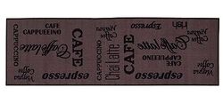 andiamo 1100390 Tapete de cozinha expresso Oeko Tex lavável, 57 x 180 cm, castanho