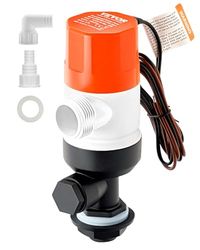 VEVOR Pomp voor fontein, Vivo recht, 12 V, 1100 GPH met dubbele ingang, ABA-behuizing, afneembare motorcartridge, corrosiebestendige pomp voor levend water