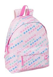 Safta BARBIE LOGOMANIA - Day Pack Enfant, Sac à dos pour enfant, qualité et résistance maximale, confortable et polyvalent, 33 x 15 x 42 cm, couleur rose pâle, Rose pâle, Estándar, Décontracté