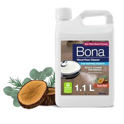 Bona - Nettoyant Sols en Bois Bona pour robots laveurs 1,1L - Produit Robot Laveur Sol - Detergent Robot Laveur - Produit Robot Aspirateur Laveur Sol