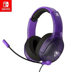 Turtle Beach Airlite Fit Casque de Jeu Filaire Ghost Violet sous Licence Officielle pour Toutes Les Nintendo Switch - Microphone à Bascule et Silencieux, Oreillettes de Confort supérieur