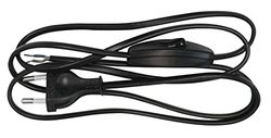 Kabel met schakelaar, 2 m, 2 x 0,75 mm², zwart