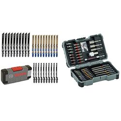 Bosch Professional Set Da 30 Pezzi Di Lame Per Seghetto Alternativo Basic For Wood And Metal, ‎Nero & Bosch Professional 43 pz. Set di bit di avvitamento e giradadi