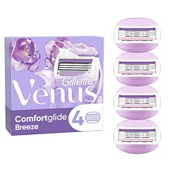 Gillette Venus Comfortglide Breeze Rasoio Donna, Lamette di Ricambio, Confezione da 4 Ricambi con 3 Lame, Design Performante, Pelle Protetta