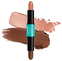NYX Professional Makeup Wonder Stick, Stick Iluminador & Contouring , Doble punta, Esculpe e ilumina, Fórmula vegana, Medium