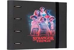 Grupo Erik Stranger Things 4 Ring Binder - Premium A4 Folders Ring Binder - 10.6 x 12.6 inches / 27 x 32 cm - Ring Binder A4 - A4 Ringbinder - 4 Ring Binder A4 - Stranger Things Gifts