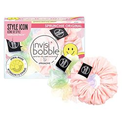 Invisibobble Hair Scrunchie Set Retro Dreamin' Pastel I 2 x Hair Bobbles Pink and Colourful for Girls and Women I Scrunchies Pink I Designed in The Heart of Munich