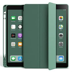 Fodral för iPad mini4/5 (7,9 tum) med pennhållare, intelligent skyddsfodral med automatisk sömn/väckning, lätt smart fodral skydd (svart)