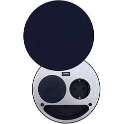 Socket element Smile Schuko, USB en draadloze oplader, zwart