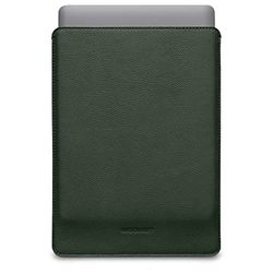 Woolnut Leather & Wool Sleeve Case Cover, for MacBook Pro 13 & Air 13/13.6 inch - Green