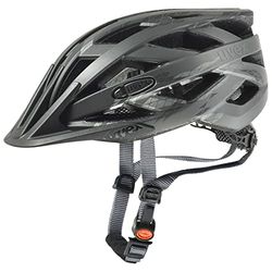 uvex i-vo cc - lätt allroundhjälm för kvinnor och män - individuell justerbar passform - utbyggbar med LED-ljus - black-smoke matt - 52-57 cm