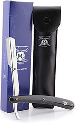 Haryali London Cut Throat Razor - Professional Cut Throat Razor Kit with Blades - Elegant Shaving Razor Cut Throat – Leather Pouch as a Protective Case – Balck Color Throat Cut Razor