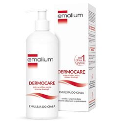 EMOLIUM Body Emulsion 400ml - For Newborns - From Day 1 - Dry & Sensitive Skin Emolium EmulSJA DO CIAŁA OLEJ Macadamia MasŁo Shea UREA TRÓJGLICERYDY