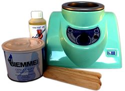 EPILWAX Kit completo di ceretta con cera calda sbucciabile senza strisce in barattolo da 400 ml 1570 g 6100159623106