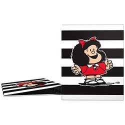 Grafoplás 88141948－Carpeta anillas A4 Diseño Mafalda Rayas, 4 anillas de 25mm