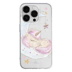 ERT GROUP mobiltelefonfodral för Apple Iphone 14 PRO originalt och officiellt licensierat Babaco mönster Unicorn 003 optimalt anpassad till formen på mobiltelefonen, gedeeltelijk transparant