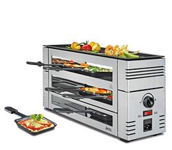 Spring Pizza Raclette 6, silver, aluminiumgrillplatta, 6 personer