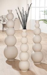 Pack of 4 Dreamlight, Tealight candle holder, Ufo Classic, Pine cone motif, Glass, brown, white, PU 4, H. 5 cm, D. 14 cm