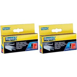 Rapid High-Performance Staples for Textiles, Finewire No. 53, Leg Length 10mm Staple Gun Staples, Galvanised Steel, 2500 Pieces, Boxed (11858825) (Pack of 2)