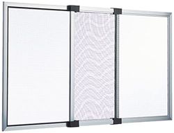 Vigor 75005, geanodiseerd, uitschuifbaar muggennet, 50 x 40/92 x 40 cm