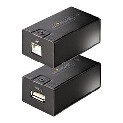 StarTech.com 150m (492ft) USB 2.0 Extender over Cat5e/Cat6 Ethernet Cable, Externally Powered USB Extender via RJ45/Network Cable, USB Over Ethernet Cable Extender/Adapter (C15012-USB-EXTENDER)