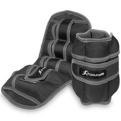 ProsourceFit Enkel/pols en arm/beengewichten set van 2 stuks, verstelbare riem 0,5 kg - 2,3 kg, verstelbaar gewicht 4,5 kg voor dames en heren
