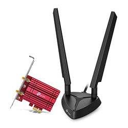TP-Link Archer TXE75E Wi-Fi 6E WLAN PCIe nätverkskort med Bluetooth 5.2, 5400 Mbps, WPA3, Inter chipset med 2 avtagbara antenner, Win 11/10