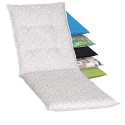 Beo Turin Coussin pour Chaise Longue Lavable | Fabriqué en UE de qualité supérieure | Coussin résistant aux UV pour Chaise Longue de Jardin avec Bande de Maintien en Caoutchouc | Coussin Respirant