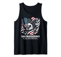 San Bernardino California 4th Of July USA American Flag Camiseta sin Mangas