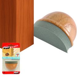 Barra de porta de chão, tampa de porta autocolante de madeira carvalho, tops autocolantes com espuma amortecedora, design elegante e discreto