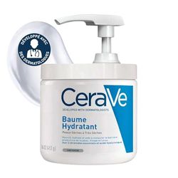 CeraVe Moisturising Cream for Body and Face with Pump Dispenser Cream for Dry to Very Dry Skin with Hyaluronic and 3 Essential Ceramides 454 g