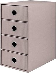 SOHO A4 Filing Storage Box with 4 Drawer - Taupe
