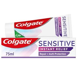 Colgate Sensitive Instant Relief Repair + Multi-Protection Toothpaste 75ml | fluoride toothpaste | instant sensitivity relief* | cavity protection + gum health | repairs sensitive areas of teeth**