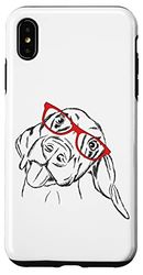Funny Hipster Goofy Nerdy Red Glasses Rhodie Lover Coque pour iPhone XS Max