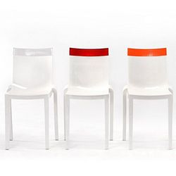 Kartell 5850W6 stoel Hi-Cut rood