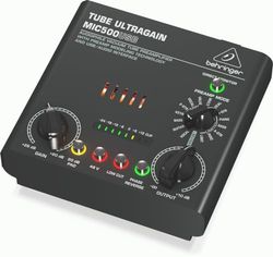 Behringer TUBE ULTRAGAIN MIC500USB Audiophile Vacuum Tube Preamplificatore con tecnologia di modellazione del preamplificatore e interfaccia USB/audio