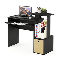 Furinno Secretária de computador preto/castanho