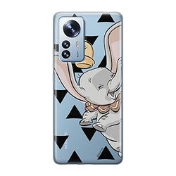 ERT GROUP mobiltelefonfodral för Xiaomi 12 PRO originalt och officiellt licensierat Disney mönster Dumbo 001 optimalt anpassad till formen på mobiltelefonen, gedeeltelijk transparant
