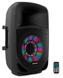 Audibax Vegas 12 - Altoparlante Bluetooth Professionale 12" - Potenza 250W - Altoparlante Amplificato - Connessione USB/SD - Telecomando Incluso - Altoparlante Bluetooth - Motor 1" - Illuminazione LED