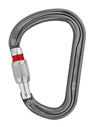Petzl M36A SL WILLIAM asymmetrisk aluminiumkarbinhake med stor kapacitet, storlek: Skruvlås, grå
