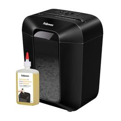 Fellowes Destructeur de Document LX50, destructeur de Papier avec agrafes, Trombones & Huile pour Destructeur De Papier Coupe Croisée Et Micro Coupe, 355ml