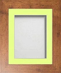 Frame Company Watson Range Rustic 16x12 inch Picture Photo Frame with Lemon Bon Bon Mount for Image 12x10 inch *Choice of Sizes* Fitted with Real Glass
