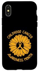 Childhood Cancer Awareness Month Warrior Fighter Survivor Case for iPhone X/XS