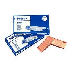 Petrus 55781 – förpackning 1000 häftklamrar 22/6, 6 mm