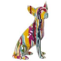 Perro żywica wielokolorowa rysunek, 15 x 13 x 26 cm