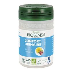 Biosens - Gélule végétale Confort urinaire - Piloselle et Cranberry - Certifié Bio AB Vegan - Fabriqué en France - Actifs 100% Végétaux - Programme de 10 jours - 40 gélules