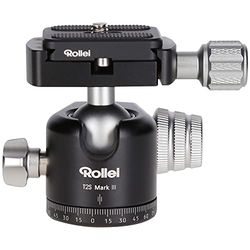Rollei 22969, T2S Mark III - Treppiede professionale per fotocamera a 360 gradi, portata 14 kg, scala per scatti panoramici e 2 livelle, incl. piastra a sgancio rapido compatibile Acra Swiss, Nero