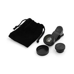 System-S 3-in-1 0,67X groothoeklens + macro + fisheye 180° voor smartphone tablet