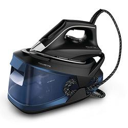 Rowenta Powersteam VR8315 högtrycksstrykstation, 6,2 bar, ångpuff 340 g/min, kontinuerlig ånga 120 g/min MicroSteam-sula med 1,7 l tank och miljöläge, för alla tyger